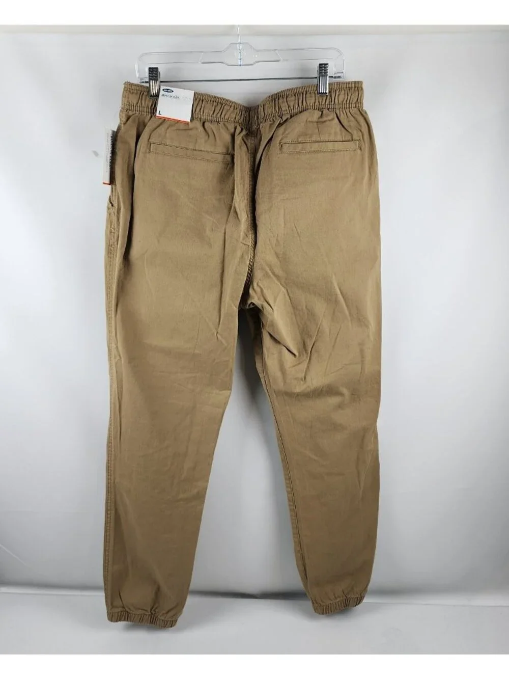 Old Navy Pants Mens Large Tan Built-in Flex Modern Joggers Tapered Leg 34x29 NWT